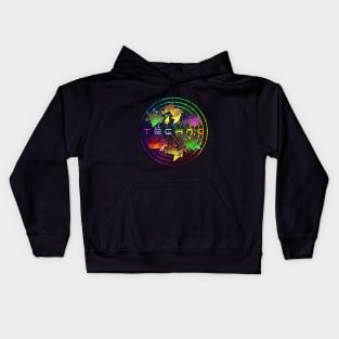 World Techno Community EDM Music Lover Kids Hoodie